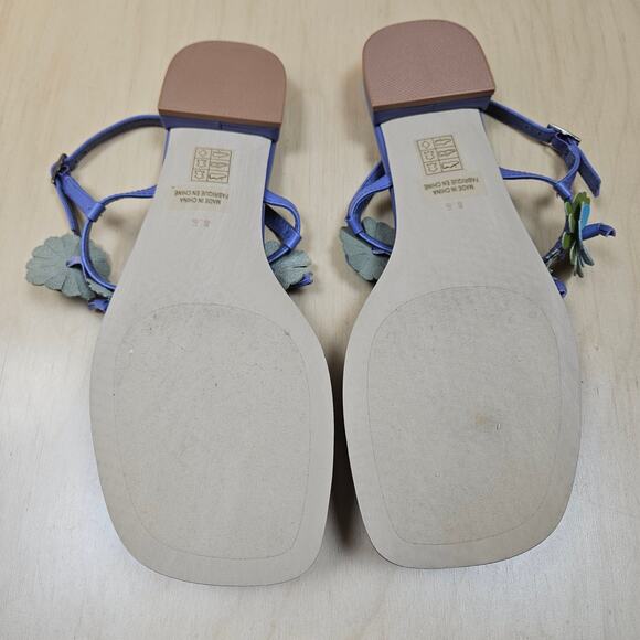 DIANTHUS by Jeffrey Campbell slingback thong sandal Floral detail - Picture 7 of 8